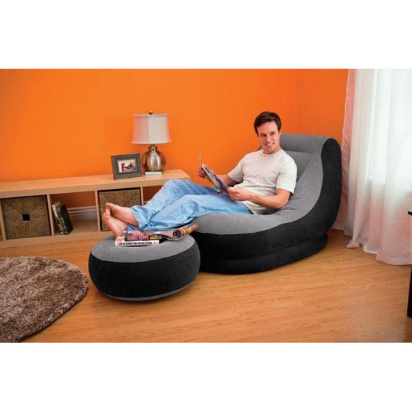 Надувное кресло с пуфиком Intex Ultra Lounge 68564