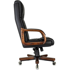 Офисное кресло Бюрократ T-9932Walnut (черный, экокожа)