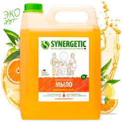 Жидкое мыло SYNERGETIC "Фруктовый микс" с эффектом увлажнения, гипоаллергенное, 5л (105502)