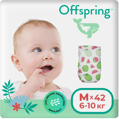 Подгузники Offspring M 6-10 кг Арбузы (42 шт)