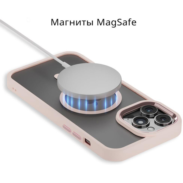 Задняя накладка CASE Acrylic MagSafe Apple iPhone 13 Pro Max розовый