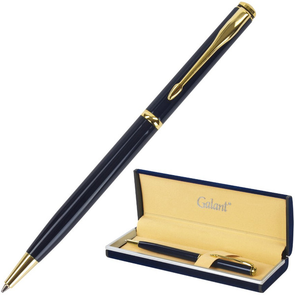 Ручка подарочная шариковая Arrow Gold Blue GALANT 140653