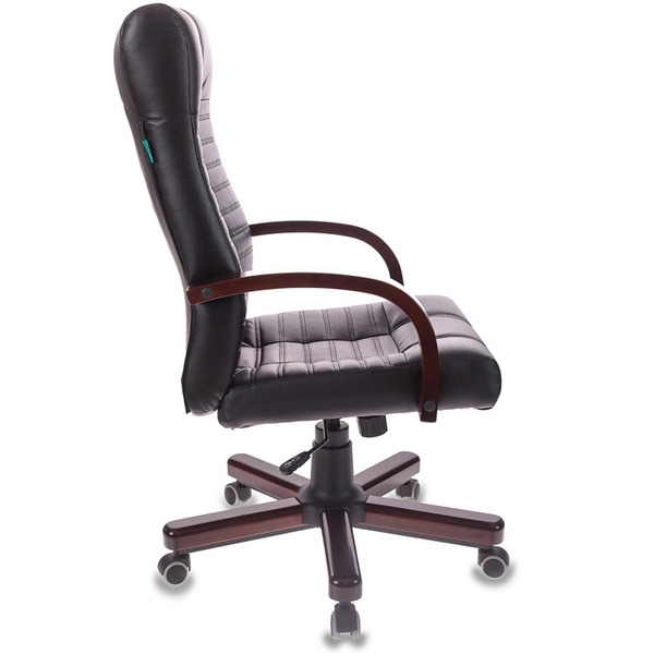 Офисное кресло Бюрократ KB-10WALNUT/B/LEATH (черный)