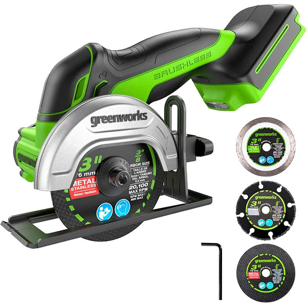 Угловая шлифмашина Greenworks GD24UCS 3402007 (без АКБ и ЗУ)