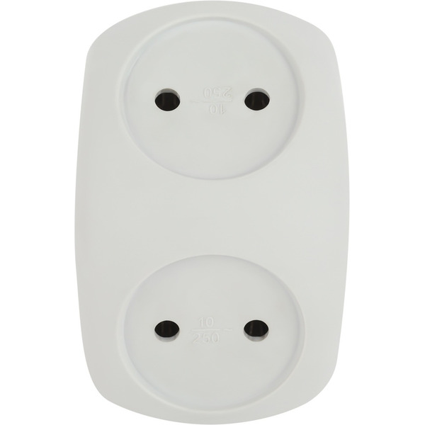 Разветвитель электрический без заземлением ЭРА SPx-2-W (Б0053480)