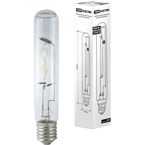 Металлогалогенная лампа TDM ДРИ 400 2700 К Е40 SQ0325-0017