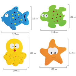 Противоскользящие мини-коврики для ванной набор BRAUBERG 665186 (8 шт)