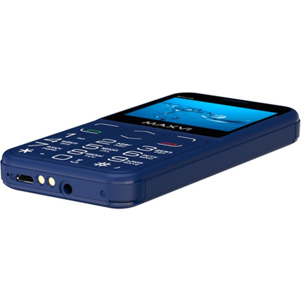 Мобильный телефон Maxvi B231ds +ЗУ WC-114 (синий)