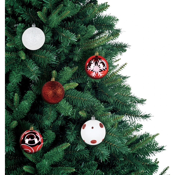 Шары елочные ЗОЛОТАЯ СКАЗКА Red&Snow Winter 592595 (красный, белый )