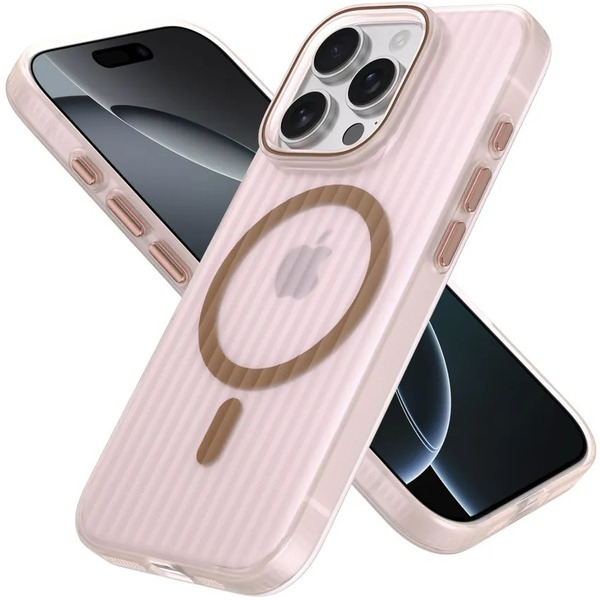 Задняя накладка CASE Translucent Strip Apple iPhone 16 Pro (золотой)