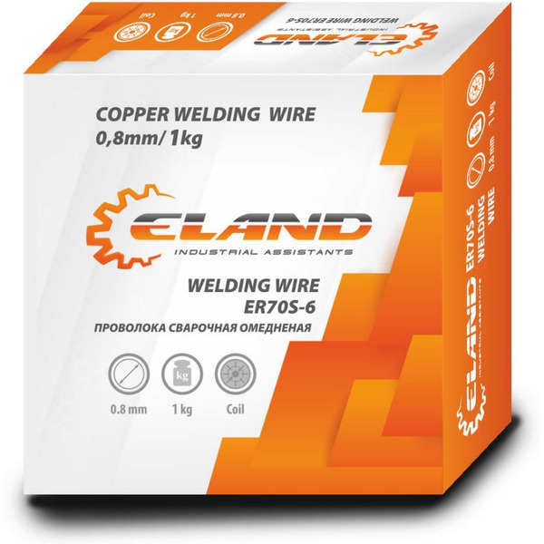 Сварочная проволока ELAND ER70S-6 (0.8 мм, 1 кг)