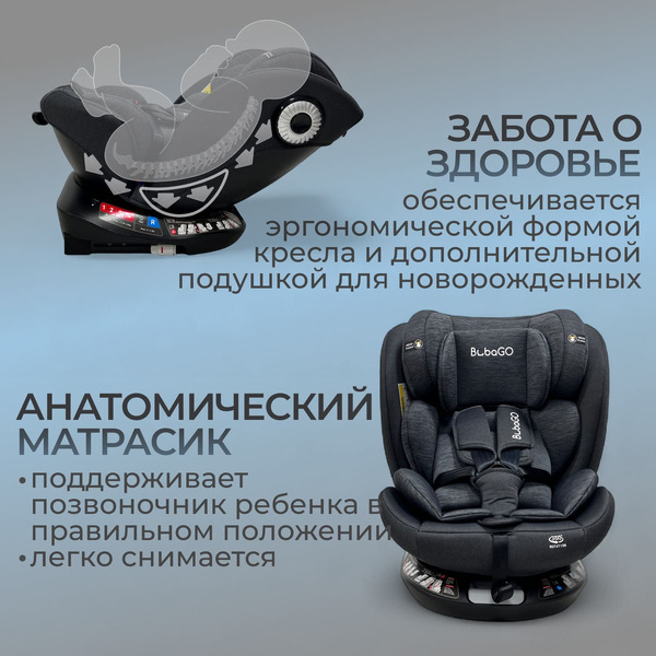 Автокресло Bubago Aspid (черный)
