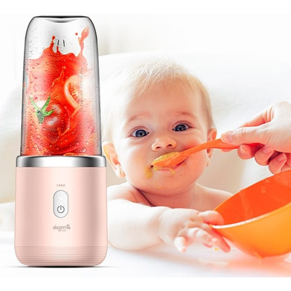 Портативный блендер Deerma DEM-NU05 (розовый)