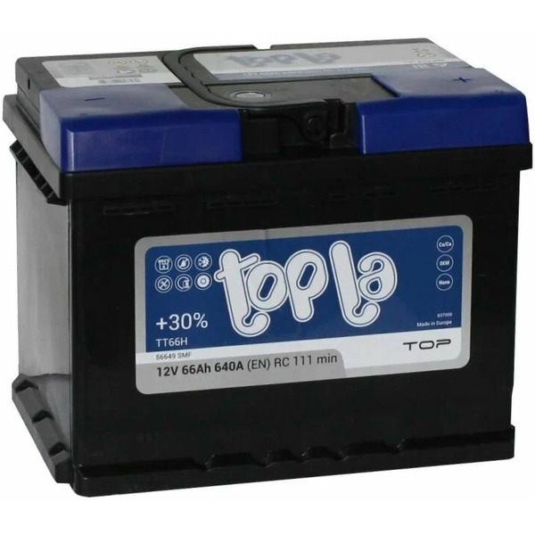 Автомобильный аккумулятор TOPLA 66 Ah Top R+ 118666/138666