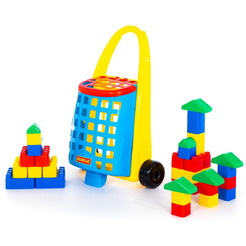 Конструктор Полесье 46888 Забавная тележка + Конструктор "Беби"