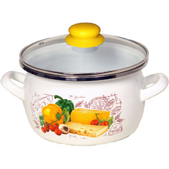 Кастрюля Сантэкс 1-2450112 (сырная поляна, белый)