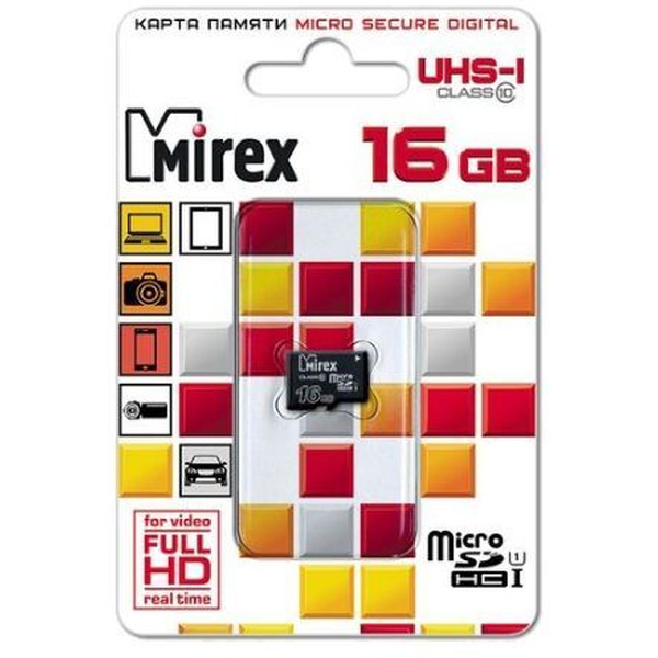 Карта памяти Mirex microSDHC UHS-I (Class 10) 32GB (13612-MCSUHS32)