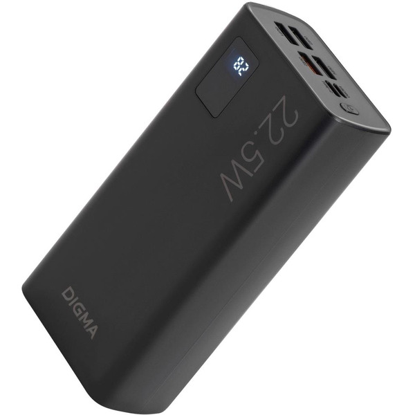 Мобильный аккумулятор Digma DGPF30A 30000mAh (черный)