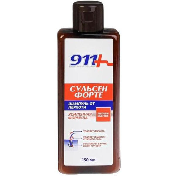 Шампунь 911 Сульсен Форте 2% от перхоти 150 мл