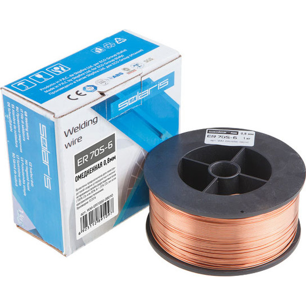 Проволока сварочная SOLARIS ER 70S-6 ф 0.8мм (WM-ER70S6-08010)
