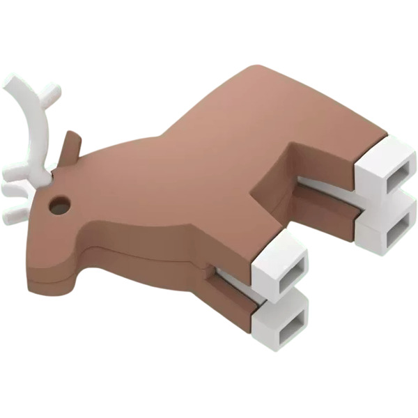 Магнитный конструктор Halftoys Animal Олень с диорамой HA010