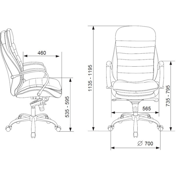 Кресло Бюрократ T-9950/BLACK (черный)