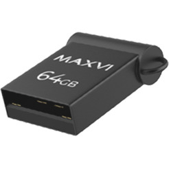 USB флеш Maxvi MM 64GB FD64GBUSB20C10MM (темно-серый)