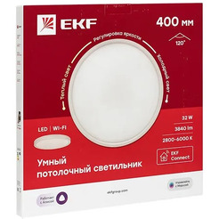 Умный потолочный светильник  EKF Connect sclwf-400-cct