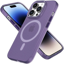 Задняя накладка CASE Translucent Strip Apple iPhone 14 Pro (фиолетовый)