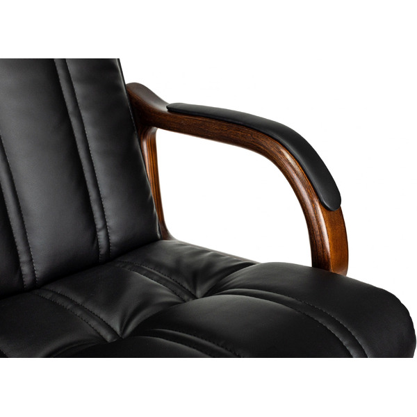Офисное кресло Бюрократ T-9932Walnut (черный, экокожа)