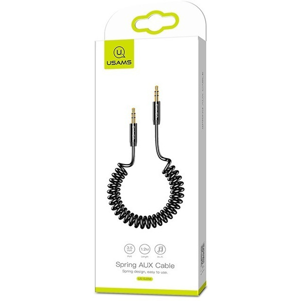 Кабель Usams AUX US-SJ256 (черный)