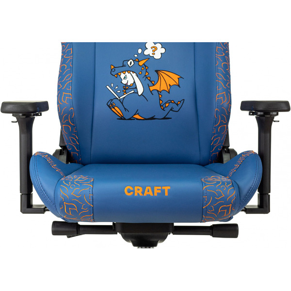 Игровое кресло Knight Craft Dragon (синий экокожа)