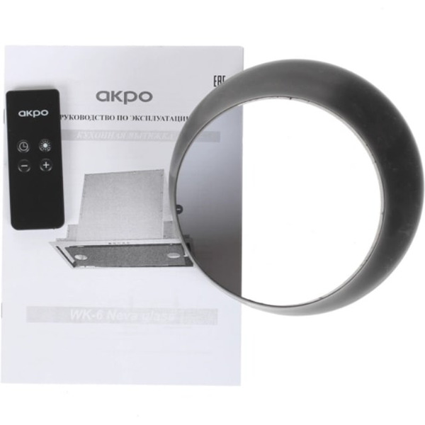 Вытяжка Akpo Neva Glass II 60 wk-10 (белый/нержавеющая сталь)
