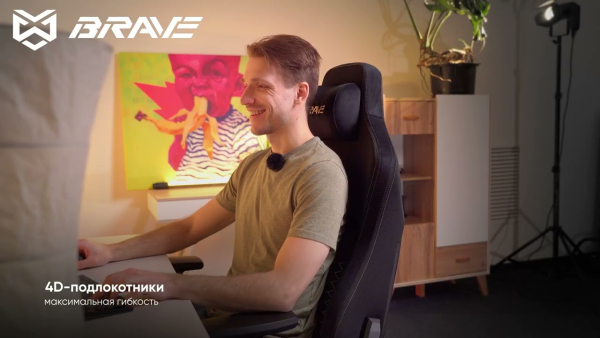 Игровое кресло BRAVE WS-8 Revel (черный)