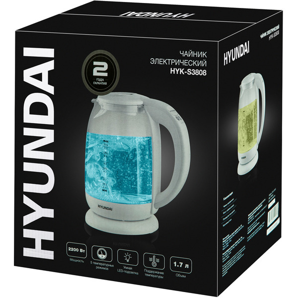 Электрочайник Hyundai HYK-S3808