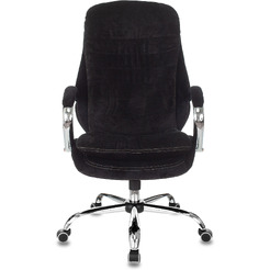 Кресло для руководителя Бюрократ T-9950SL Fabric ткань, черный, крестов. Хром
