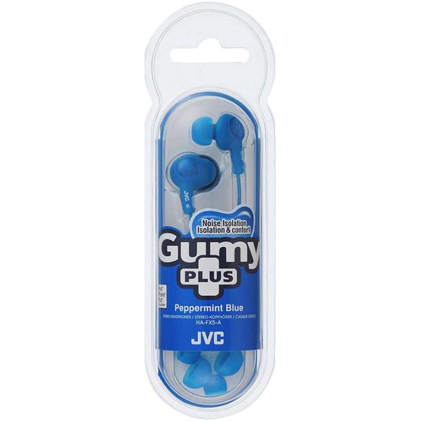 Наушники-вкладыши JVC Gumy PLUS HA-FX5-A, синий