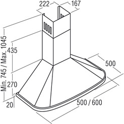 Вытяжка САТА NEBLIA 600 ANTIC WHITE