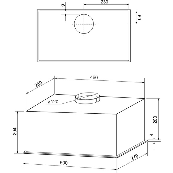Вытяжка кухонная KRONA ARVEN 500 WHITE PB V2