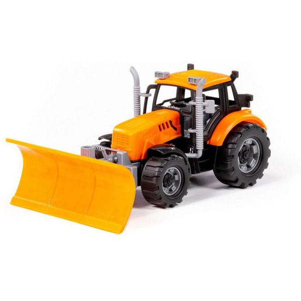 Трактор Полесье Прогресс с лопатой-отвалом инерционный (оранжевый) 91765