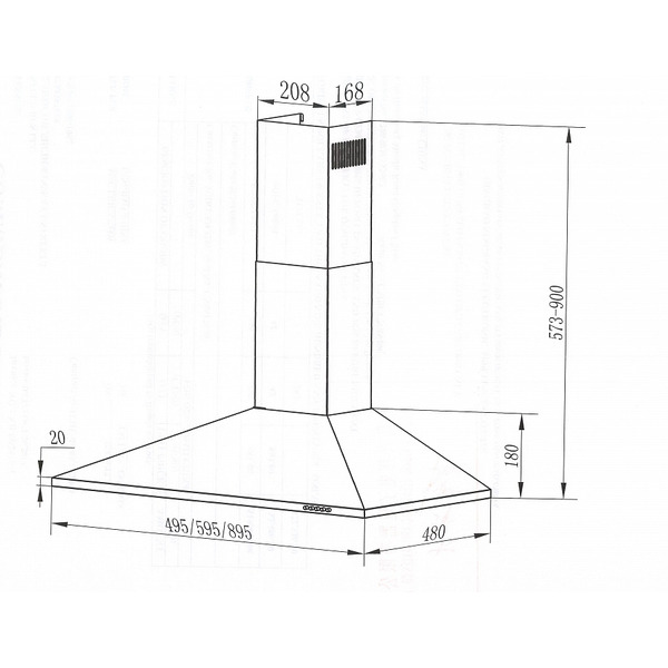 Кухонная вытяжка MAUNFELD Cork 50 (нержавеющая сталь)