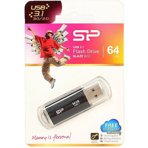 USB Flash Silicon-Power Blaze B02 64GB (SP064GBUF3B02V1K)