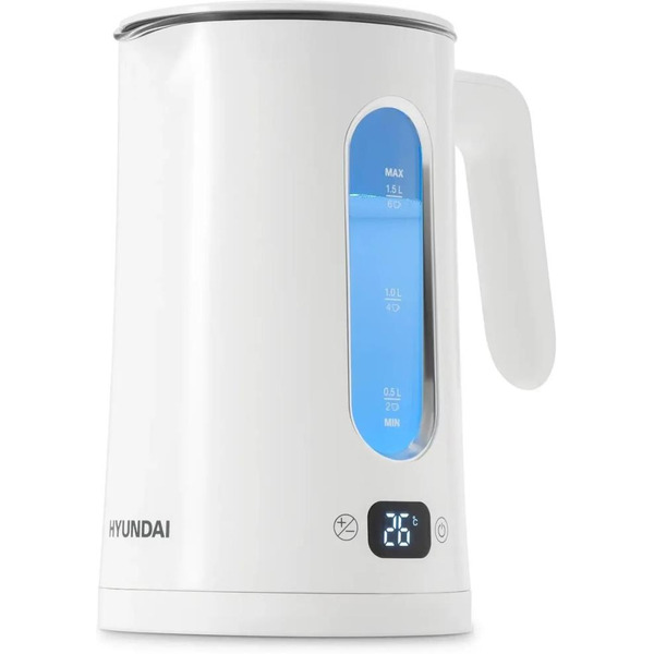Электрочайник Hyundai HYK-G5510 белый/прозрачный