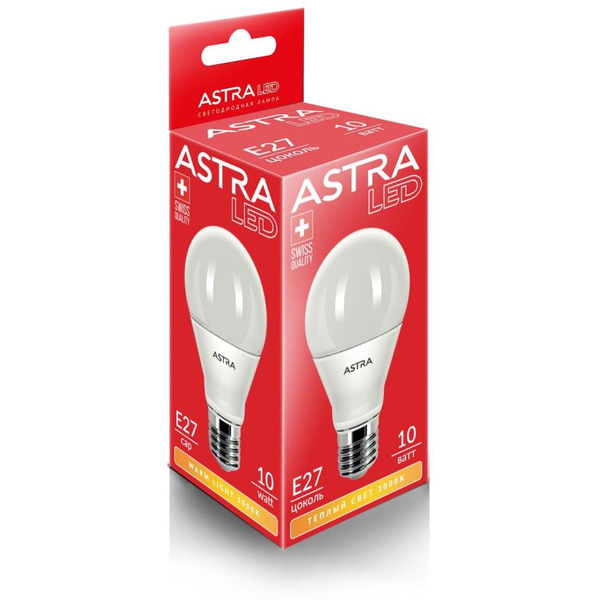 Лампа светодиодная ASTRA A60 10W E27 3000K