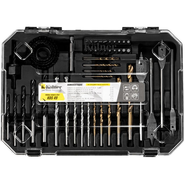 Набор сверел и бит Kolner KDS 49