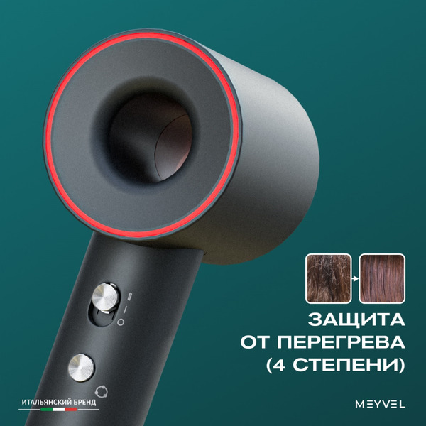 Фен Meyvel MF11-1600 (серый)