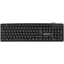 Проводная клавиатура Defender Element HB-520 USB RU, черный, Артикул 45522