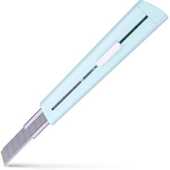 Нож канцелярский 9 мм Deli 2038 (голубой)