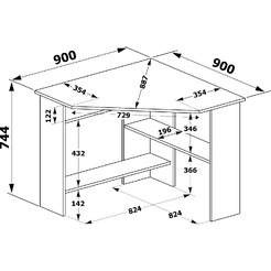 Стол для компьютера Сокол КСТ-02 (дуб сонома)