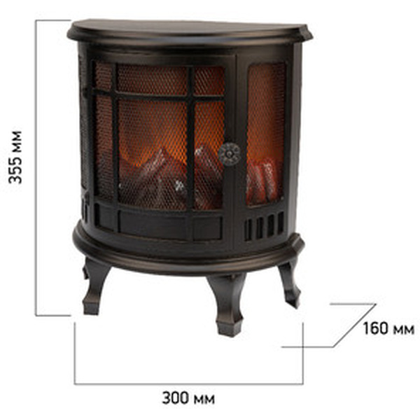 Светодиодный камин NEON-NIGHT Винтаж с эффектом живого огня 511-032